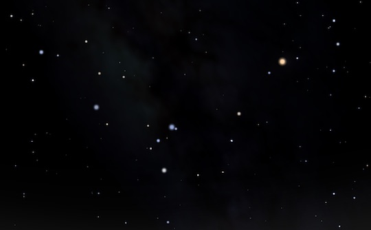 Scorpius and Sagittarius as shown by Stellarium